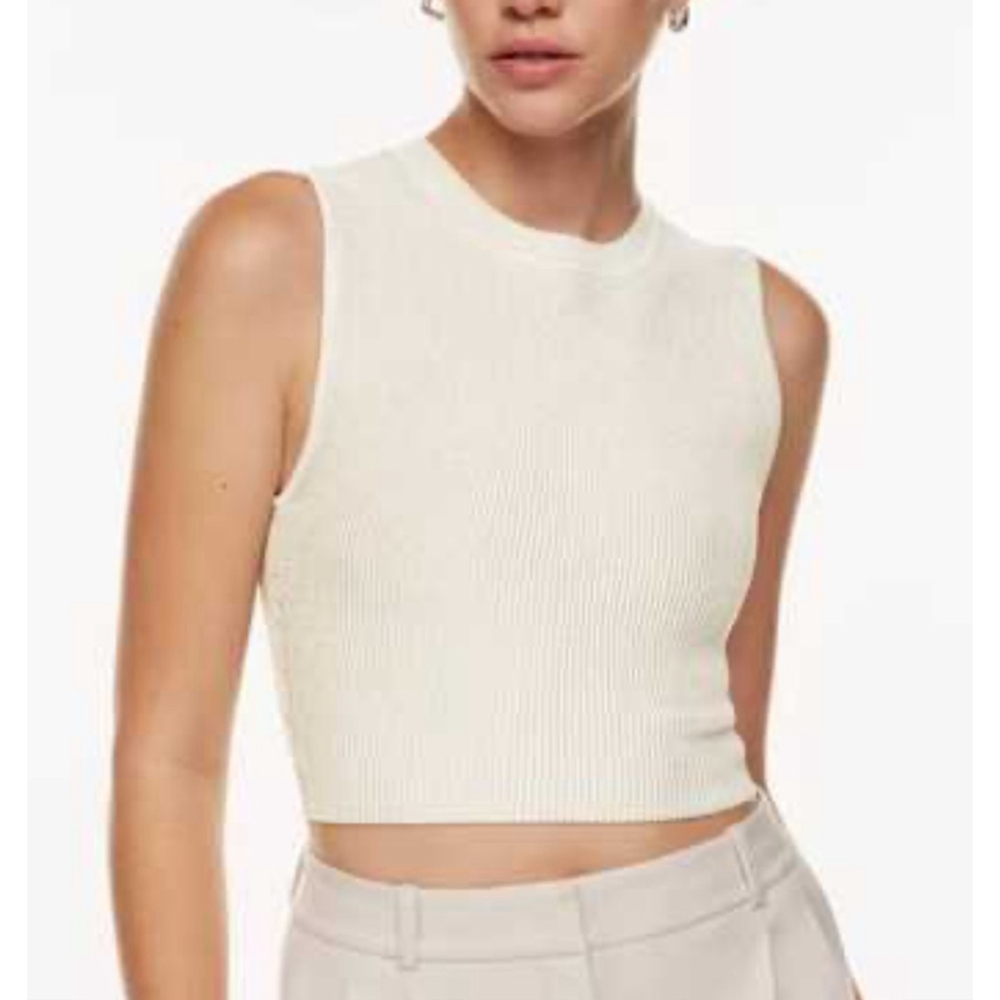 Aritzia BABATON Size Medium Sculpt Muscle Tank White